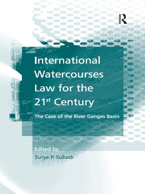 cover image of International Watercourses Law for the 21st Century